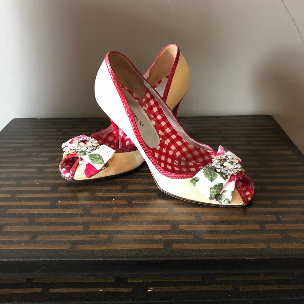 Dolce and Gabbana Floral Heels